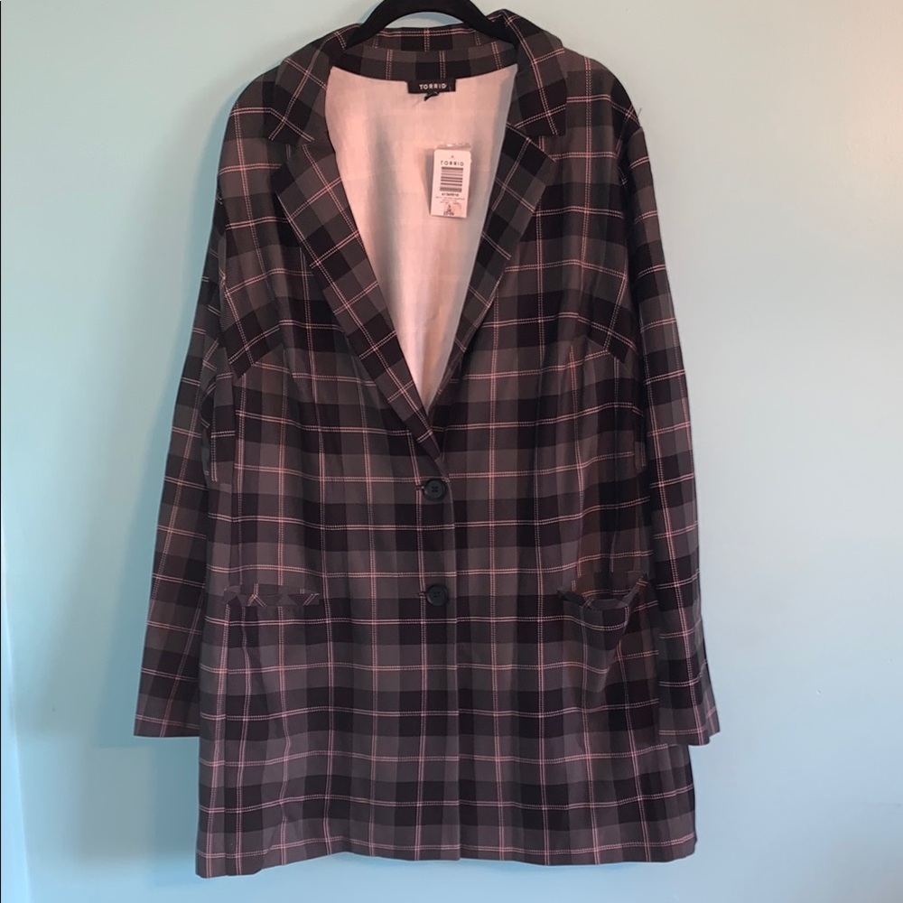 Torrid 3 Plaid Women's Jacket - Black and Gray